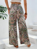 Printed Wide Leg Pants 