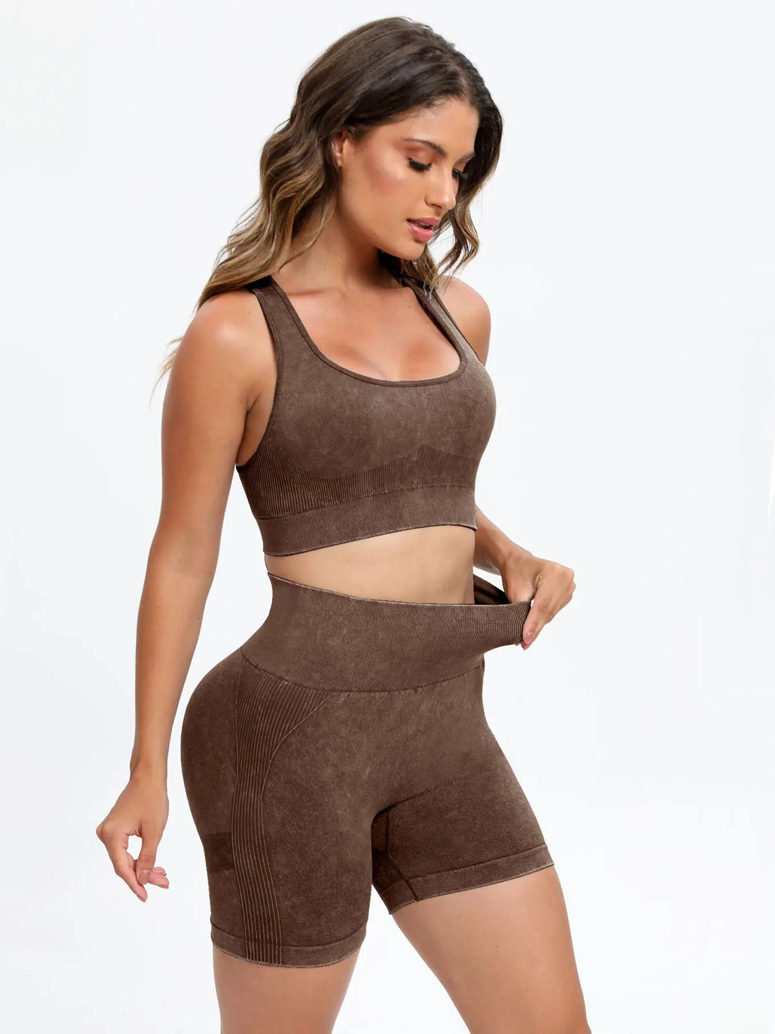Scoop Neck Wide Strap Top and Shorts Active Set 