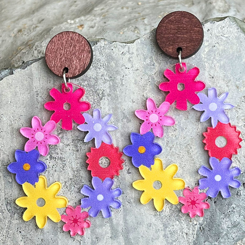 Floral Teardrop Earrings 