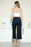 Judy Blue Full Size Side Seam Braid Detail Crop Wide Leg Jeans 