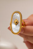 Natural Stone Copper Ring 