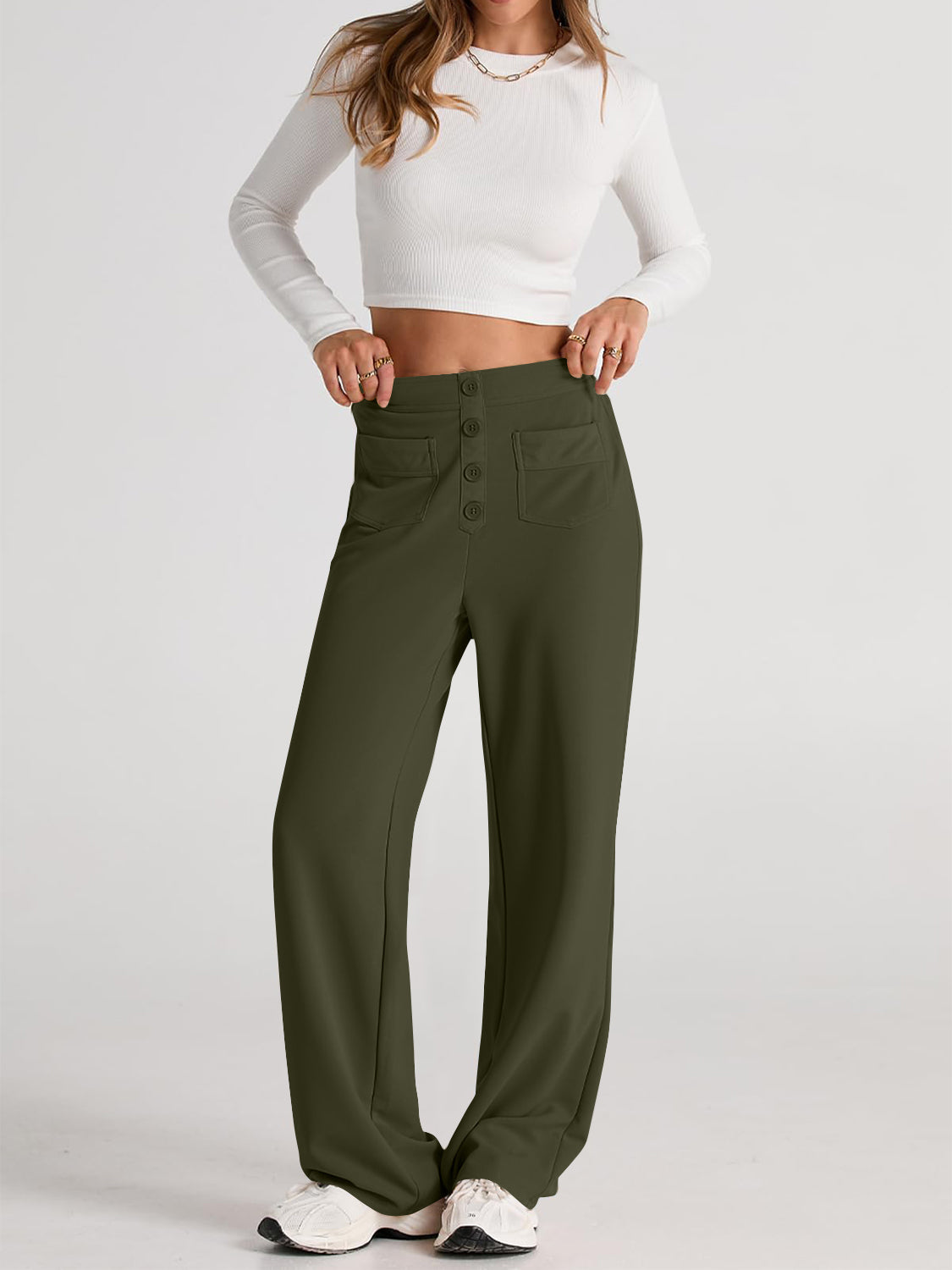 High Waist Wide Leg Pants Pants