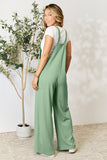 Double Take Full Size Wide Strap Overall with Pockets 