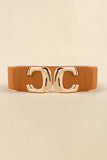 Zinc Alloy Buckle Elastic Wide Belt 