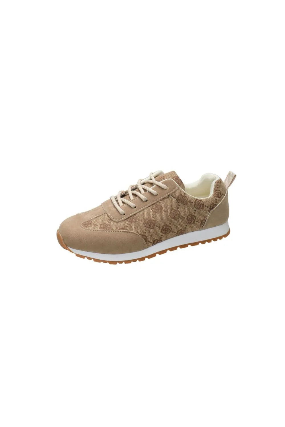 Floral Contrast Round Toe Sneakers 