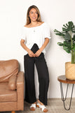 Mandy Swiss Dot Puff Sleeve Square Neck Blouse 