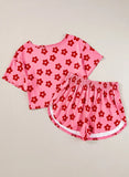 Floral Cropped Tee and Shorts Lounge Set Lingerie & Nightwear