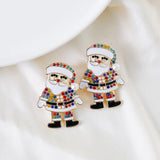 Rhinestone Alloy Earrings 