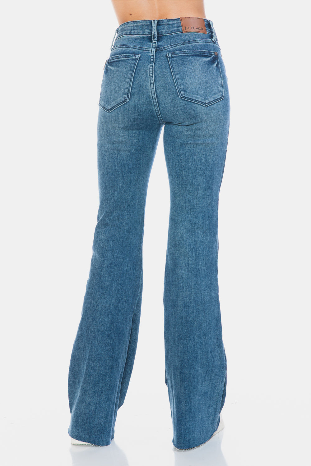 Judy Blue Full Size Tummy Control Cut Hem Flare Jeans 