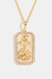 Rhinestone Constellation Pendant Copper Necklace 