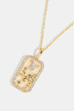 Rhinestone Constellation Pendant Copper Necklace 