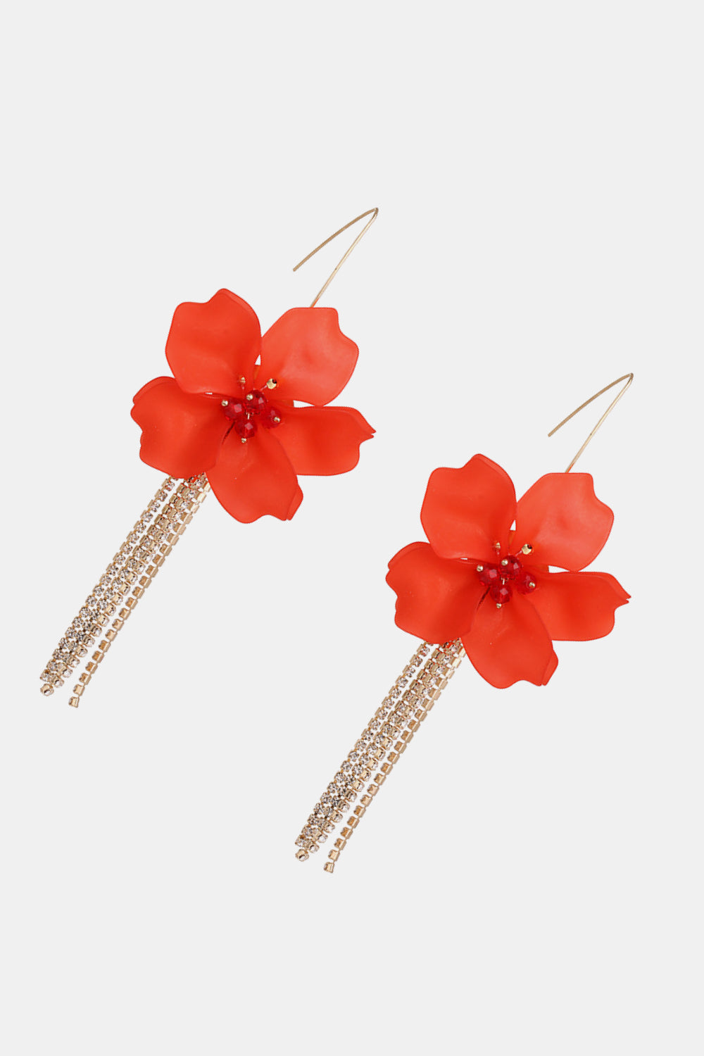 Flower Shape Acrylic Dangle Earrings 