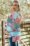 Plus Size Striped Slit Long Sleeve T-Shirt 