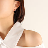 Titanium Steel Geometric Huggie Earrings 