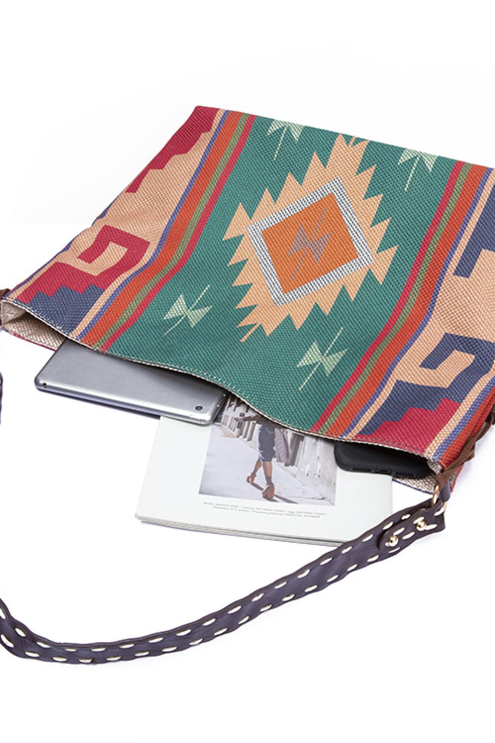 Geometric Canvas Tote Bag 