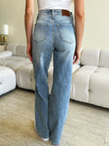 Judy Blue Full Size High Waist Wide Leg Jeans 