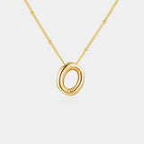 Gold-Plated Bubble Initial Necklace 
