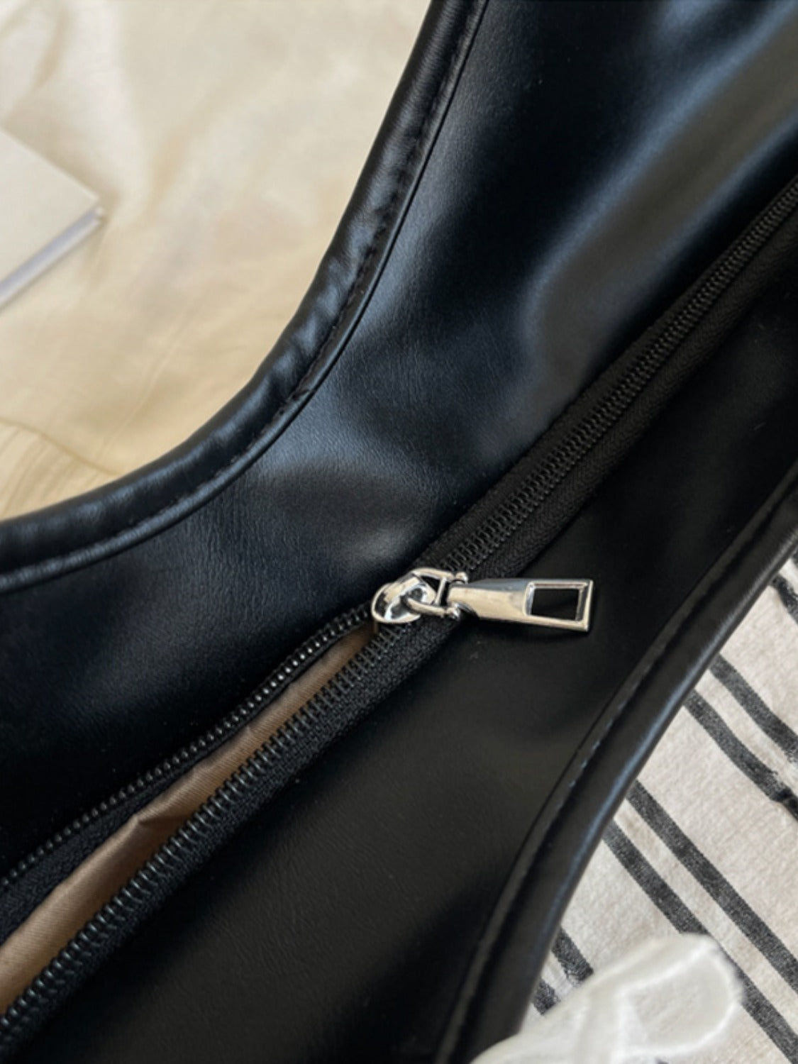 Striped Canvas Tote Bag 