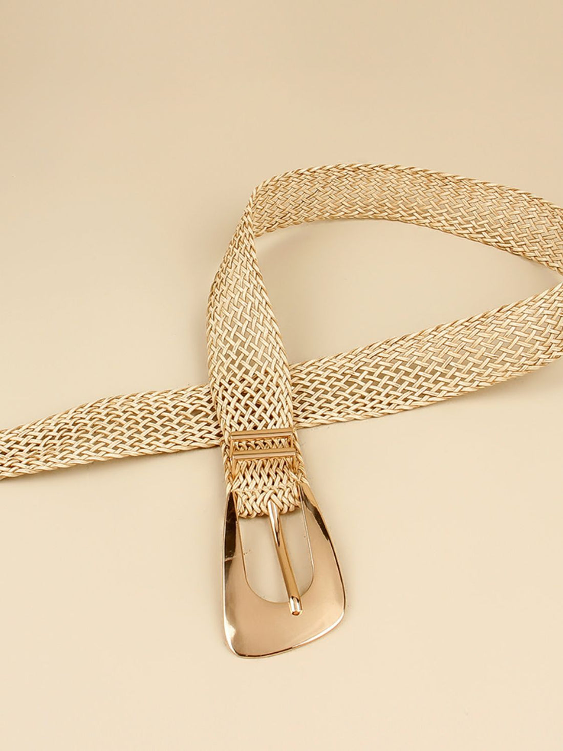 Irregular Buckle Braid Belt 