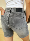 Judy Blue Full Size High Waist Washed Denim Shorts 