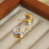 18K Gold-Plated C-Hoop Earrings 