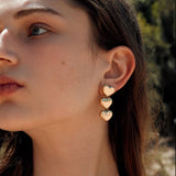 Stainless Steel Heart Earrings 