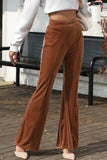 High Waist Corduroy Flare Pants 
