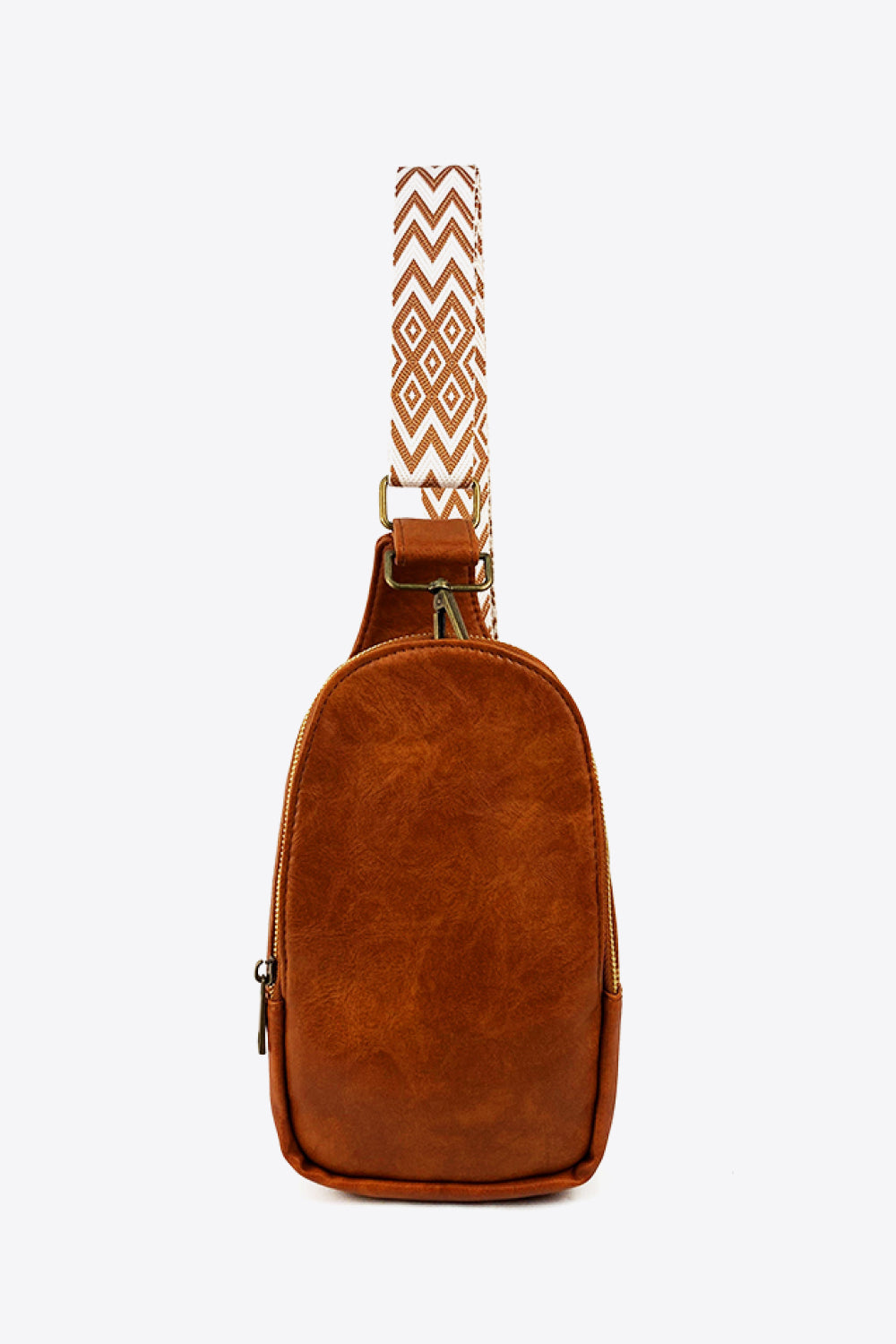 Random Pattern Adjustable Strap PU Leather Sling Bag 