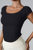 Round Neck Short Sleeve Active T-Shirt 