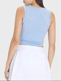 Millennia Drawstring Ruched Wide Strap Active Tank 