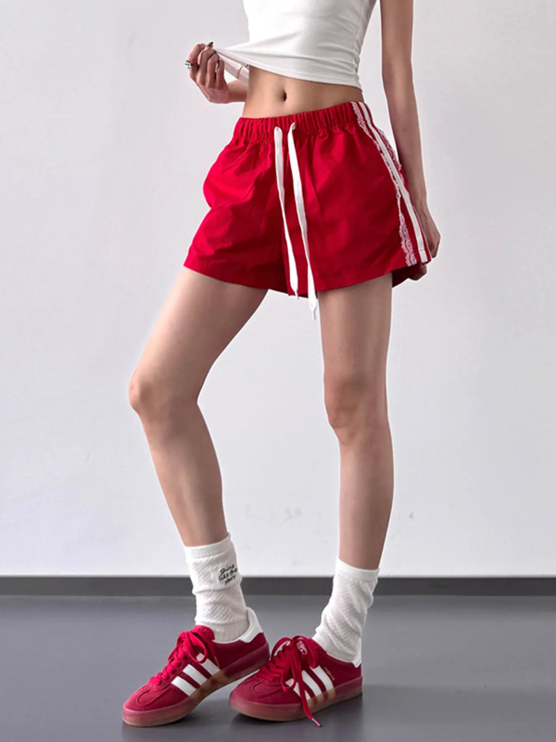 Side Stripe Drawstring Shorts 