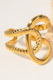 Modern Copper Open Ring 