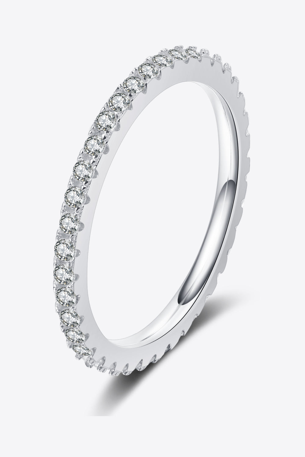Curious Time 925 Sterling Silver Moissanite Ring 