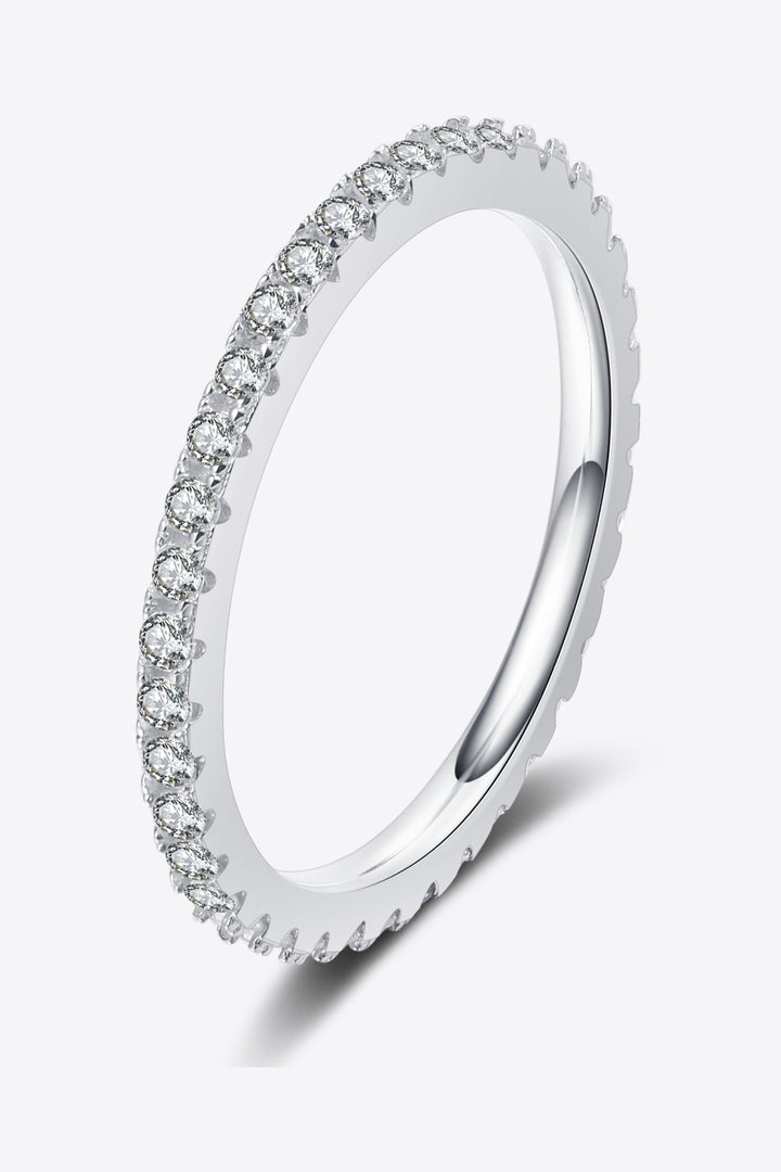 Curious Time 925 Sterling Silver Moissanite Ring 