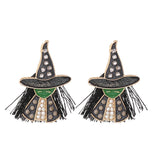 Witch Rhinestone Alloy Earrings 