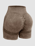 Washed High Waist Active Shorts 