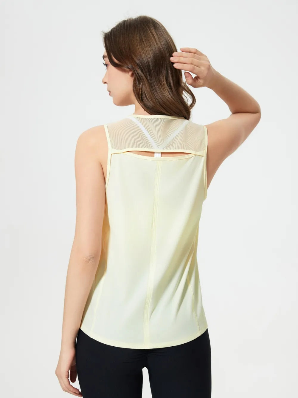 Millennia Cutout Back Round Neck Active Tank 