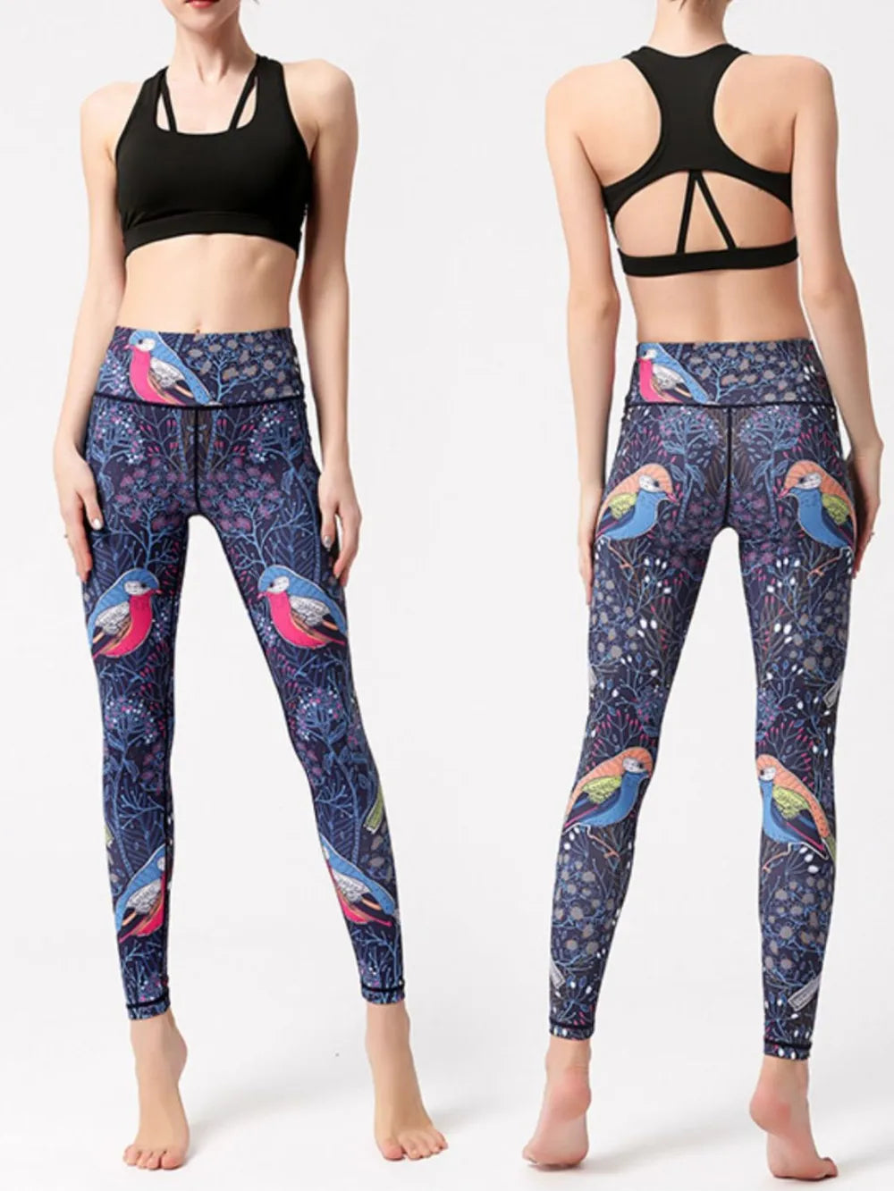Printed High Waist Active Leggings 
