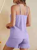 Lace-Trimmed Ribbed Cami and Shorts Lounge Set Lingerie & Nightwear