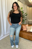 Judy Blue Full Size Medium Rise Tummy Control Destroy Flare 