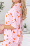 Star Print Short Sleeve Shirt and Shorts Set Lingerie & Nightwear