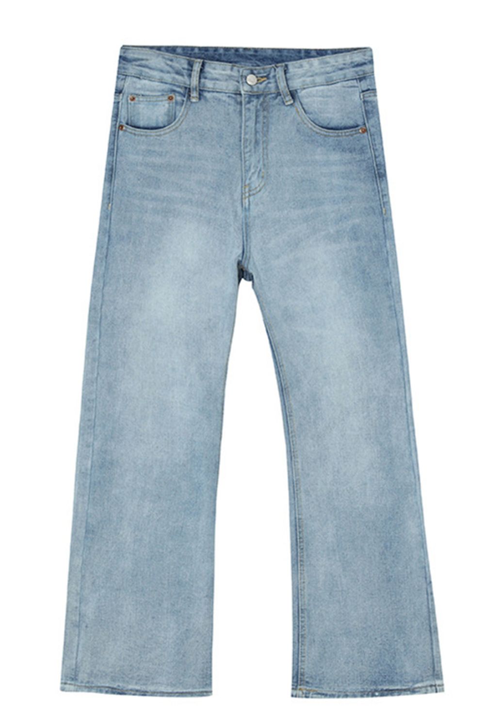 Mid Rise Jeans with Pockets 