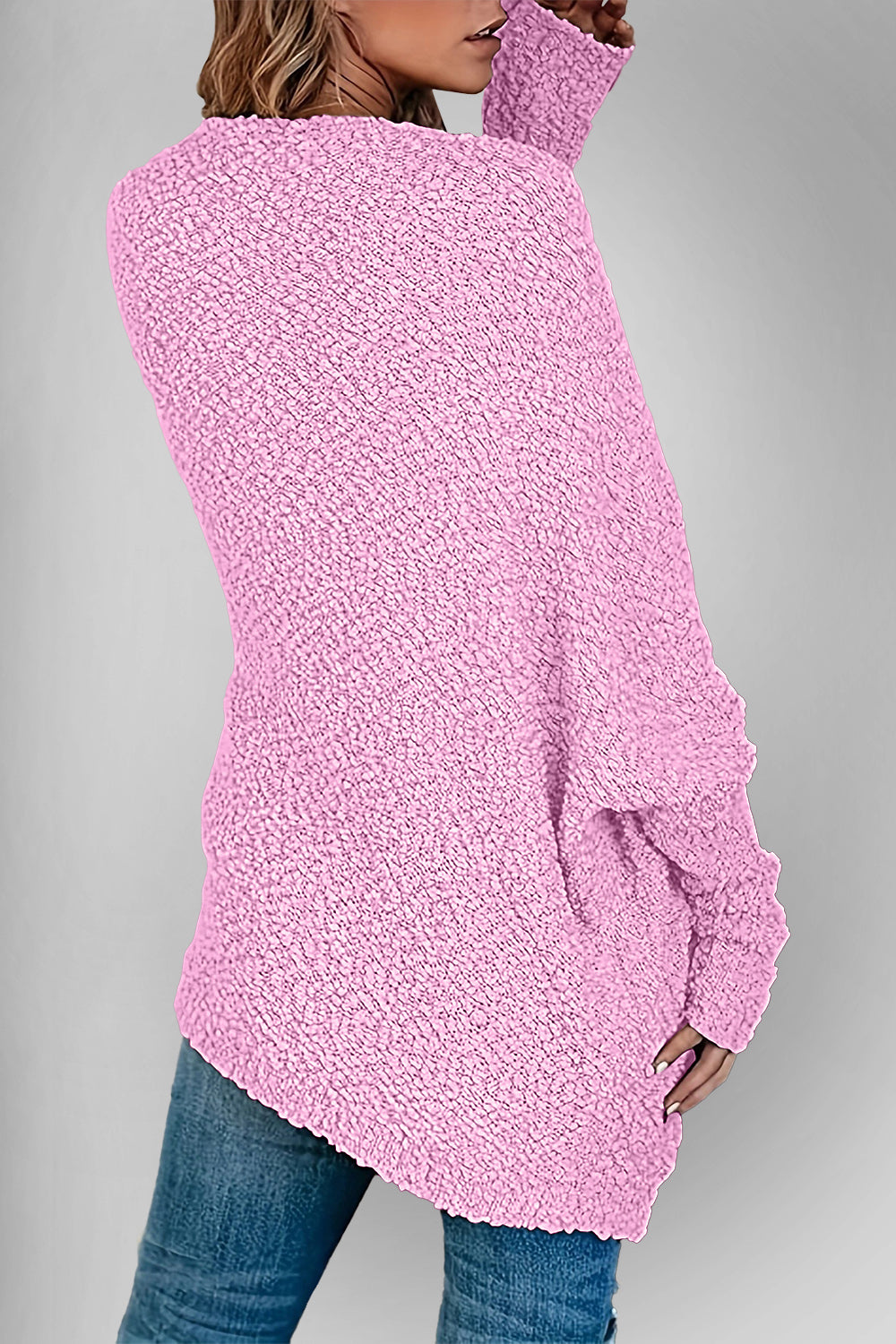 Double Take Pocketed Open Front Long Sleeve Cardigan 