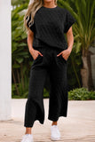 Short Sleeve Top and Pocketed Pants Lounge Set Lingerie & Nightwear