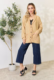 Heimish Full Size Button Up Long Sleeve Cardigan 