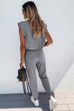 Padded Shoulder Top and Joggers Lounge Set Lingerie & Nightwear