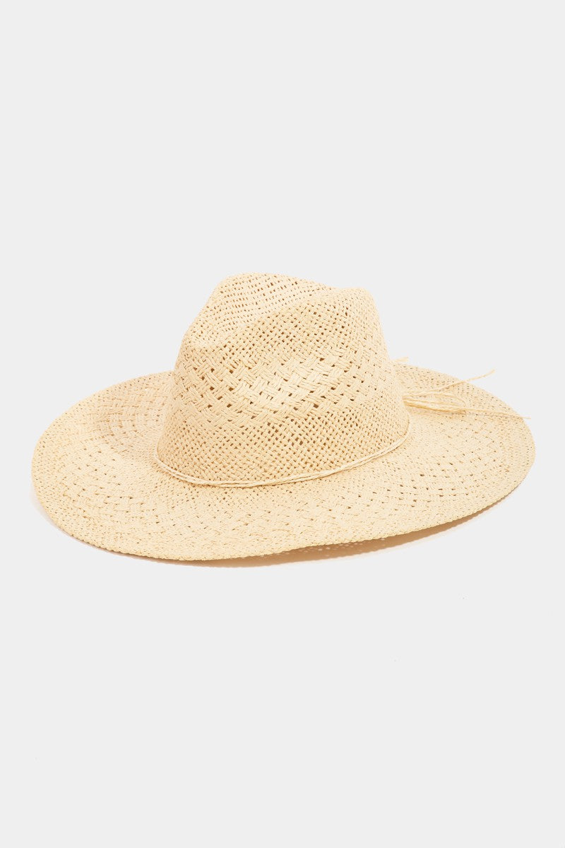 Fame Straw Braided Sun Hat 