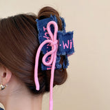 Acrylic Braided Rope Hair Claw Clip 
