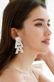 MAMA Beaded Dangle Earrings 