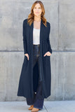 Basic Bae Full Size Open Front Long Sleeve Cover Up 